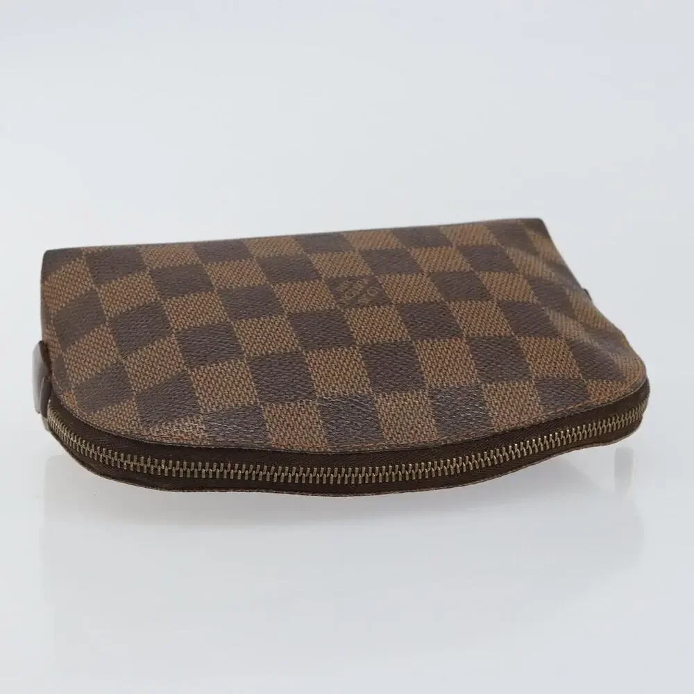 Louis Vuitton Damier Ebene Pochette Cosmetic PM Pouch Brown
